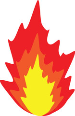 Flame Icon – Red Fire Symbol for Viral Content and Alert