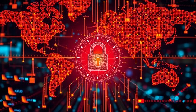 Secure encrypted data transfer via global network, data transmission, network