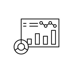 Data Monitoring Dashboard Vector Icon
