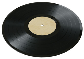 Obraz premium Illustration of Black Vinyl Record Disk for Music Audio Entertainment
