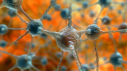 Microscopic View of Neural Network Connections:  A Detailed Look at Neuron Structure and Interconnections