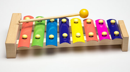 Obraz premium children's toy xelophone in the colors of the rainbow. pride month. lgbt
