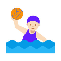 Cartoon-Style Illustration of a Man Swimming Clipart Isolated on White Background