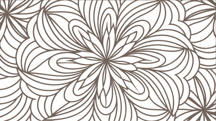 Fototapeta premium Oversized Abstract Flowers With Carved Symmetrica - Botanical Seamless Vector