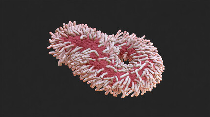 Mycobacterium tuberculosis positive (small red rod) in sputum smear, acid-fast stain, analyze by microscope 1000x