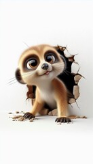 Obraz premium 3D Erdmännchen