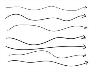 set of arrow hand drawn vector illustration