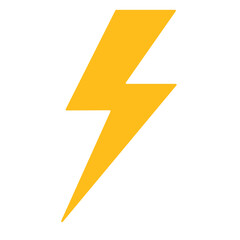 Yellow Lightning Bolt Icon without Outline Border
