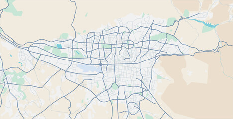 Layered editable vector illustration outline of Tehran,Iran.