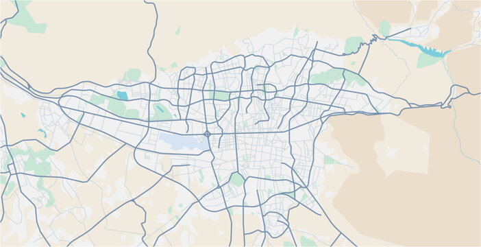 Layered editable vector illustration outline of Tehran,Iran.