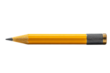 Close up of a yellow mechanical pencil.