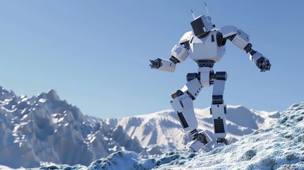 AI-Powered Space Exploration Robot: Futuristic Design for Deep Space Missions, Equipped with Machine Learning, Autonomous Navigation, and Extraterrestrial Scanning Capabilities – Ideal for Sci-Fi Conc