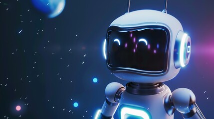 AI-Powered Space Exploration Robot: Futuristic Design for Deep Space Missions, Equipped with Machine Learning, Autonomous Navigation, and Extraterrestrial Scanning Capabilities – Ideal for Sci-Fi Conc