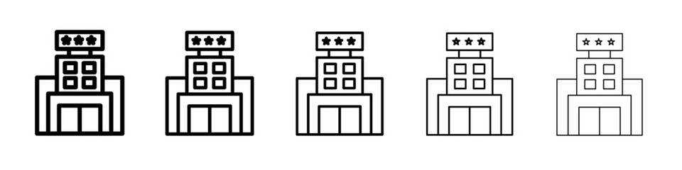 3 star Hotel icon simple illustration logo art