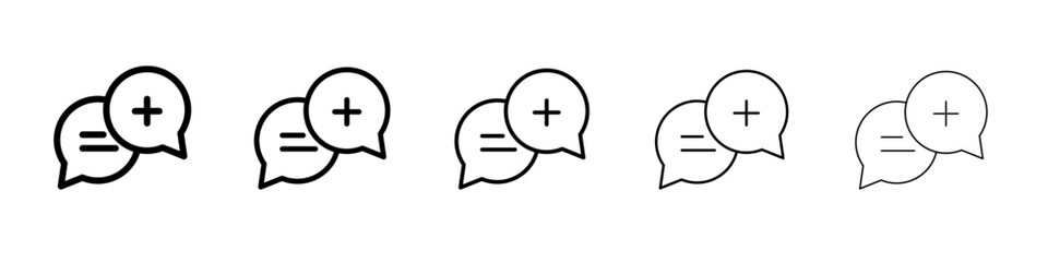 Obraz premium Add chat icon simple illustration logo art