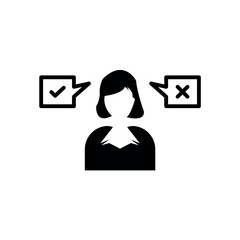 business decision making confusion icon.