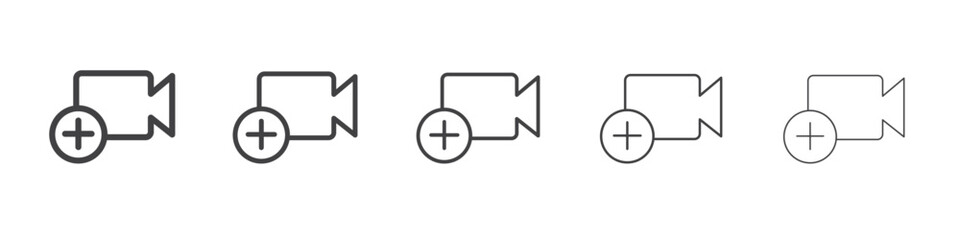 Fototapeta premium Add video icon simple illustration logo art