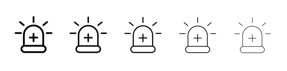 Ambulance siren icon simple illustration logo art