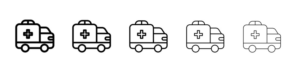 Ambulance icon simple illustration logo art