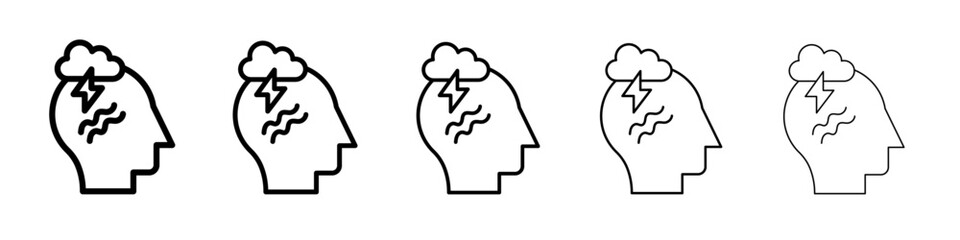 Anxiety icon simple illustration logo art