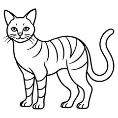 Minimalist Sand Cat Vector