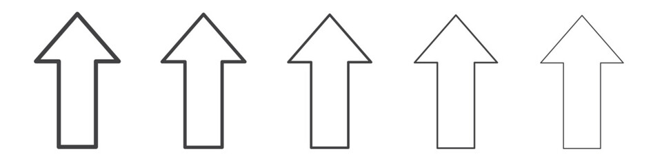 Arrow up icon simple illustration logo art