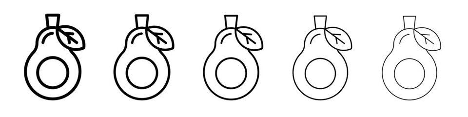 avocado icon simple illustration logo art
