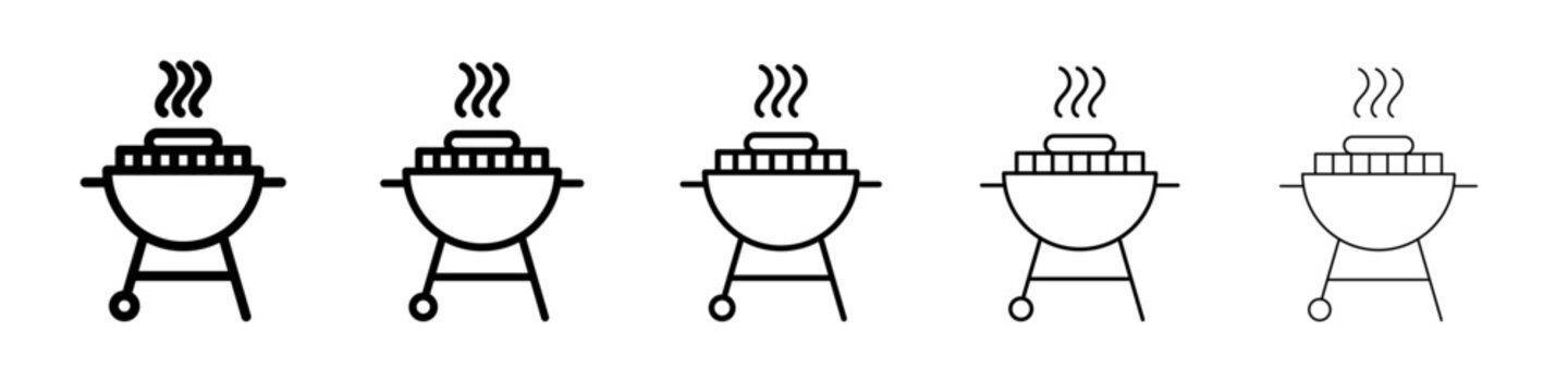 Naklejki Barbecue grill icon simple illustration logo art
