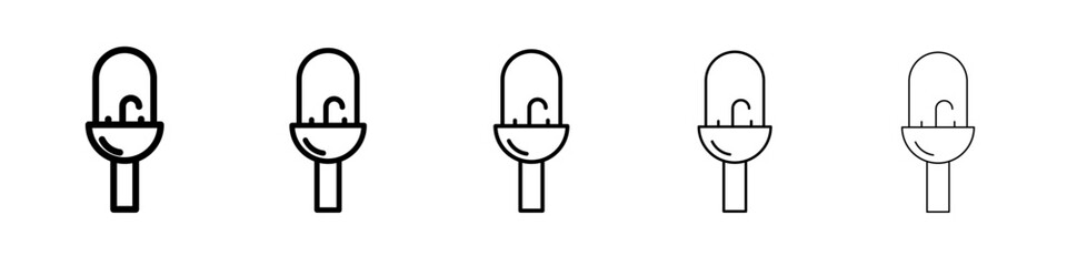 Bathroom sink icon simple illustration logo art