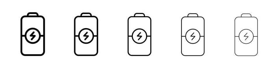 Battery charging icon simple illustration logo art
