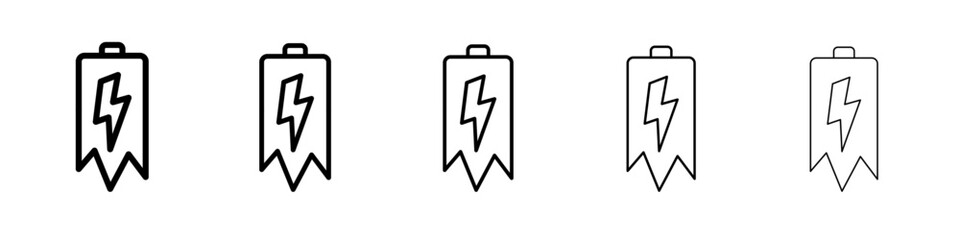 Battery fast charge icon simple illustration logo art