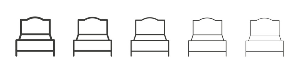 Bed icon simple illustration logo art