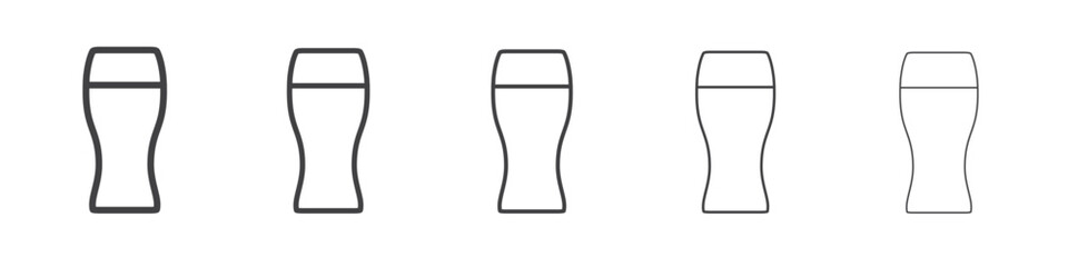 Beer pint glass icon simple illustration logo art