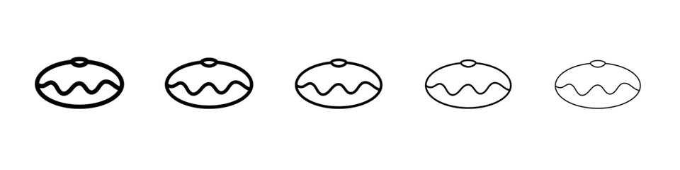 belgian buns icon simple illustration logo art