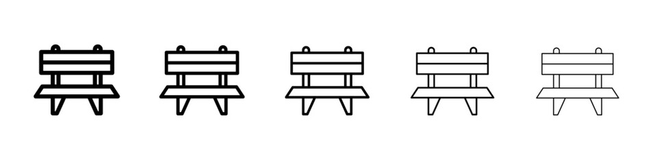 Bench icon simple illustration logo art