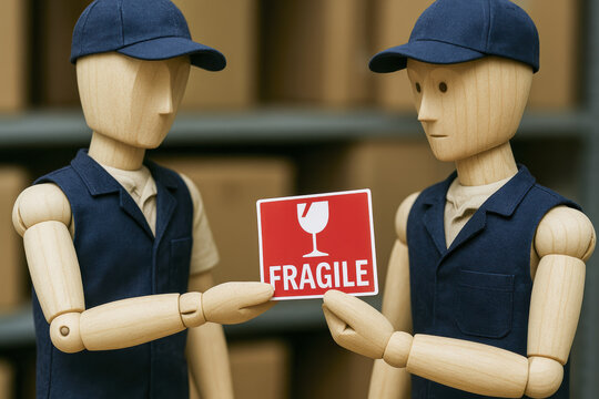 Collaboration and communication ensure careful handling fragile goods highlighting trust and responsibility in delivery processes