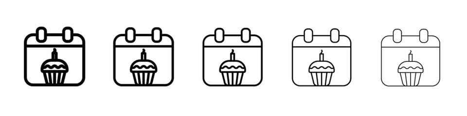 birthday icon simple illustration logo art