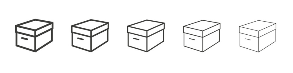 Box icon simple illustration logo art