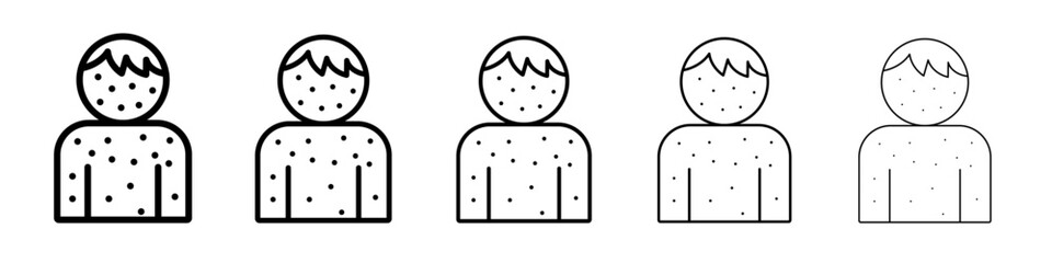 Boy chicken pox icon simple illustration logo art