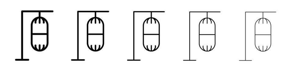 Boxing punch bag icon simple illustration logo art