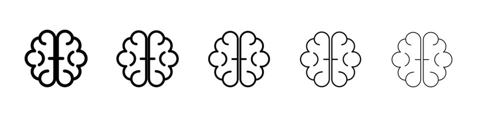 Brain icon simple illustration logo art