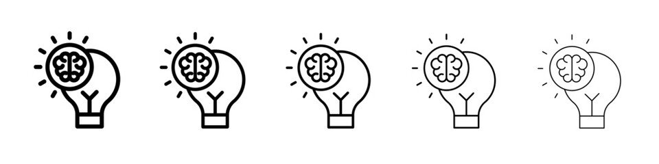 Brain idea icon simple illustration logo art