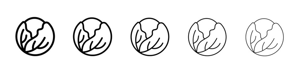 Brussels sprouts Cabbage icon simple illustration logo art