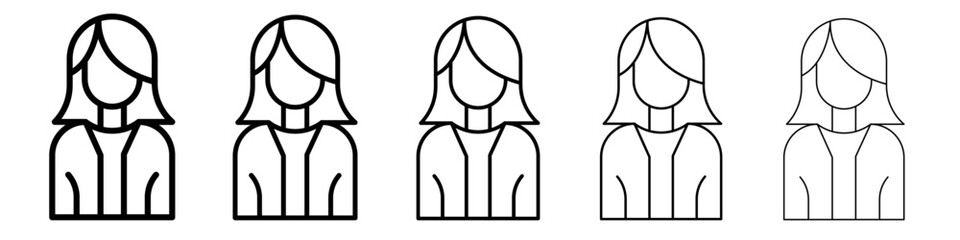 Business women icon simple illustration logo art
