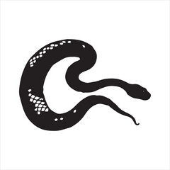 Obraz premium Detailed Snake Line Art Vector,Hand Drawn Snake Illustration,Realistic Snake Drawing in Vector Style,Coiled Snake with Scales Line Design,Monochrome Snake Vector Outline,Top View Snake Illustration