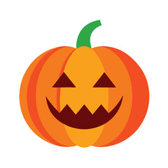 Spooky Halloween Pumpkin Vector Illustration.