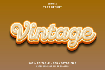 Vintage 3D Editable Text Effect Template Style Premium