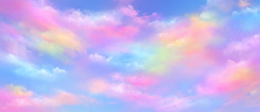 The sky is blue with white clouds, which could also be described as a blue sky accompanied by numerous small clouds, suitable for a background