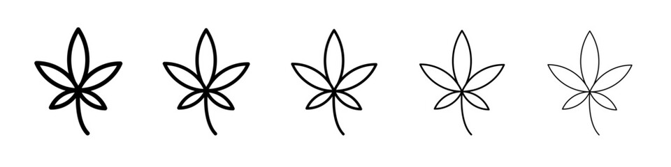Cannabis leafs icon simple illustration logo art