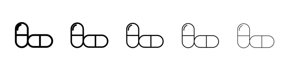 Capsule icon simple illustration logo art